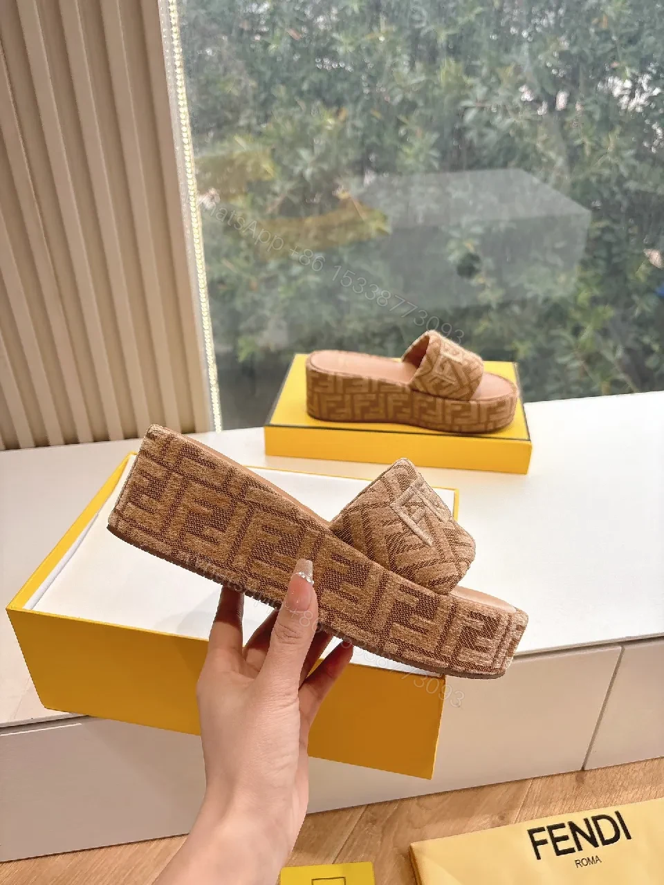 View 7 of Textured Monogram Slide — Cushioned Comfort Footbed