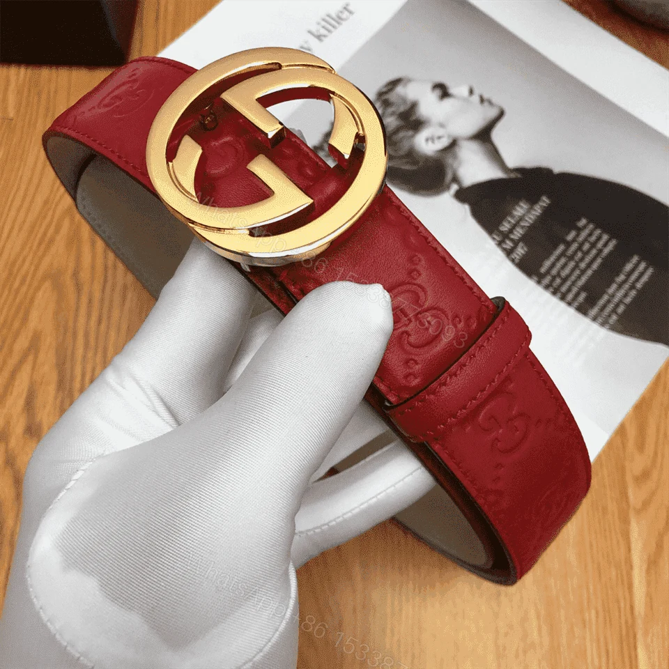 View 2 of GUCCI INTERLOCKING G-BUCKLE LEATHER BELT – B3
