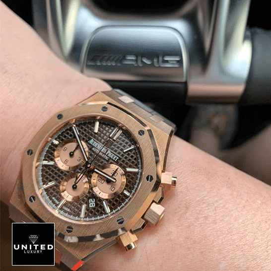 View 8 of Audemars Piguet Royal Oak Chronograph 26331OR.OO.D821CR.01 Replica