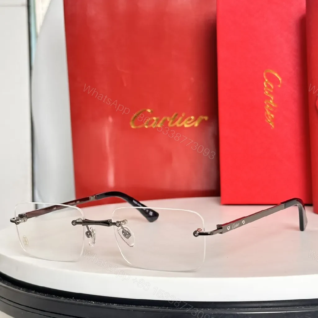 View 4 of Lux Rimless Glasses: Subtle Gold Accents, All-Day Comfort