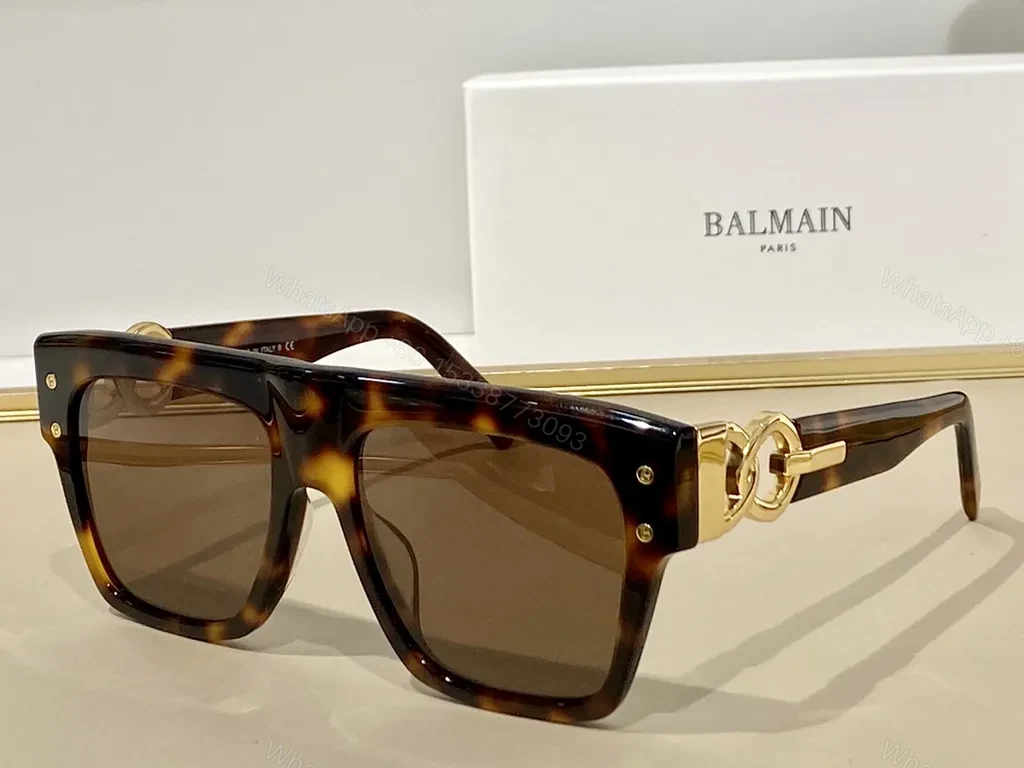 View 6 of Bold Square Frames with Gold Chain Sunglasses