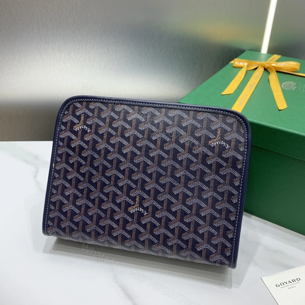 View 9 of 高仿Goyard*JOUVEN3多功能洗漱手拿包深藍小號免檢版