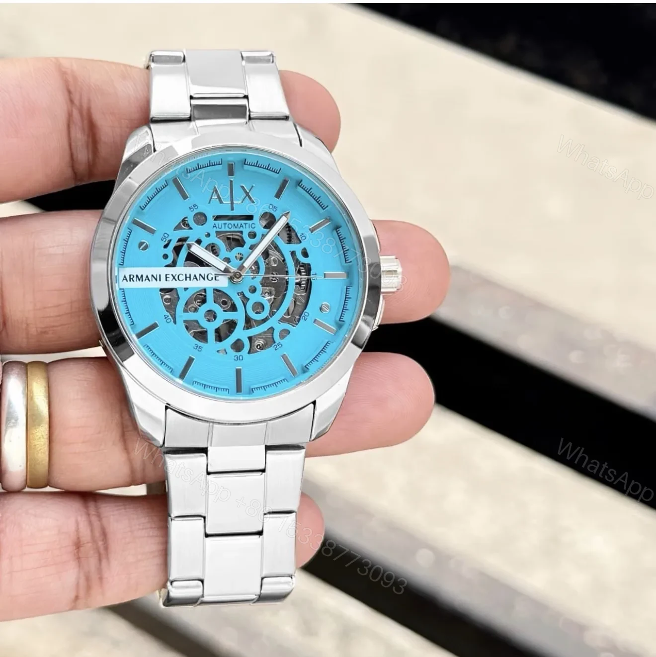 View 4 of Armani Exchange Hampton Automatic Tiffany Blue