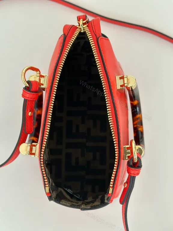 View 2 of Coral Mini Bag: FENDI Roma Sparkle Top Handle Carryall