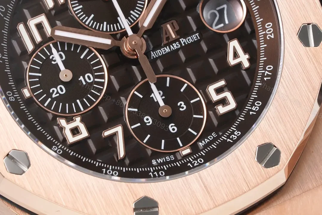 View 5 of V9 Factory Audemars Piguet Royal Oak Offshore Rose Gold Chronograph Watch with Exclusive 4404 Movement