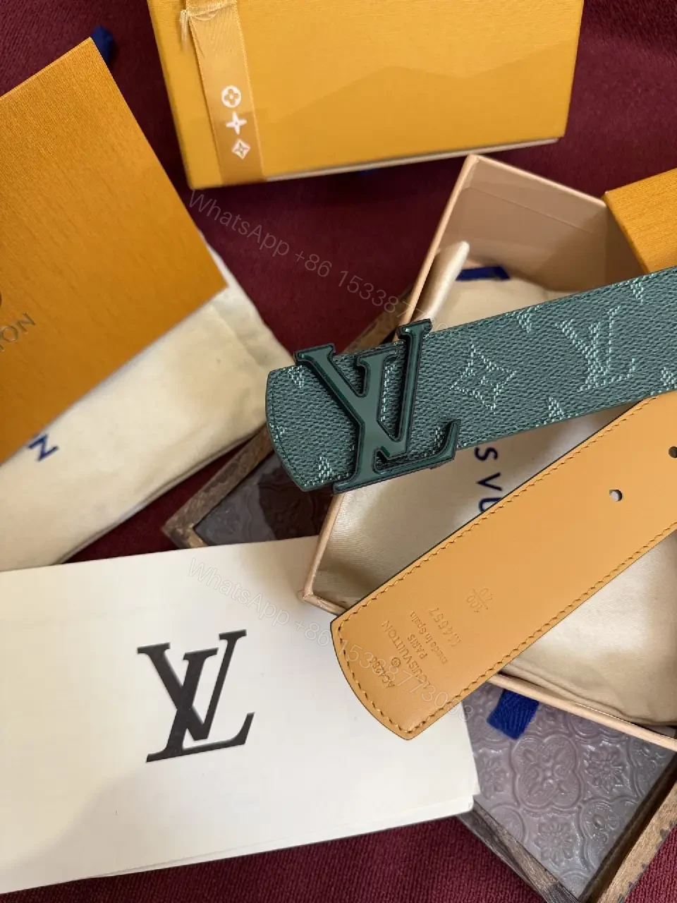 View 7 of Green Textured Leather Belt Bag — Compact Luxury, Signature Hardware