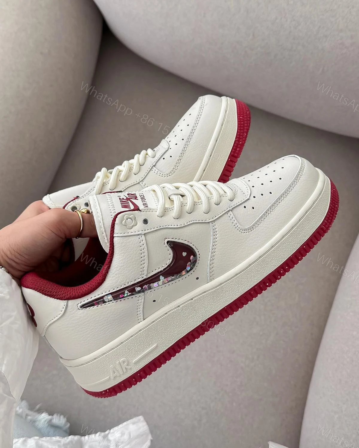 View 2 of First Copy Nike Air Force 1 Valentine 2025 Edition