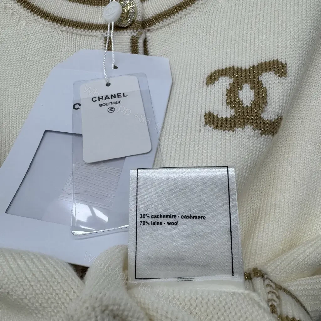 View 4 of Cream Tweed Cardigan Jacket with Signature Detailing