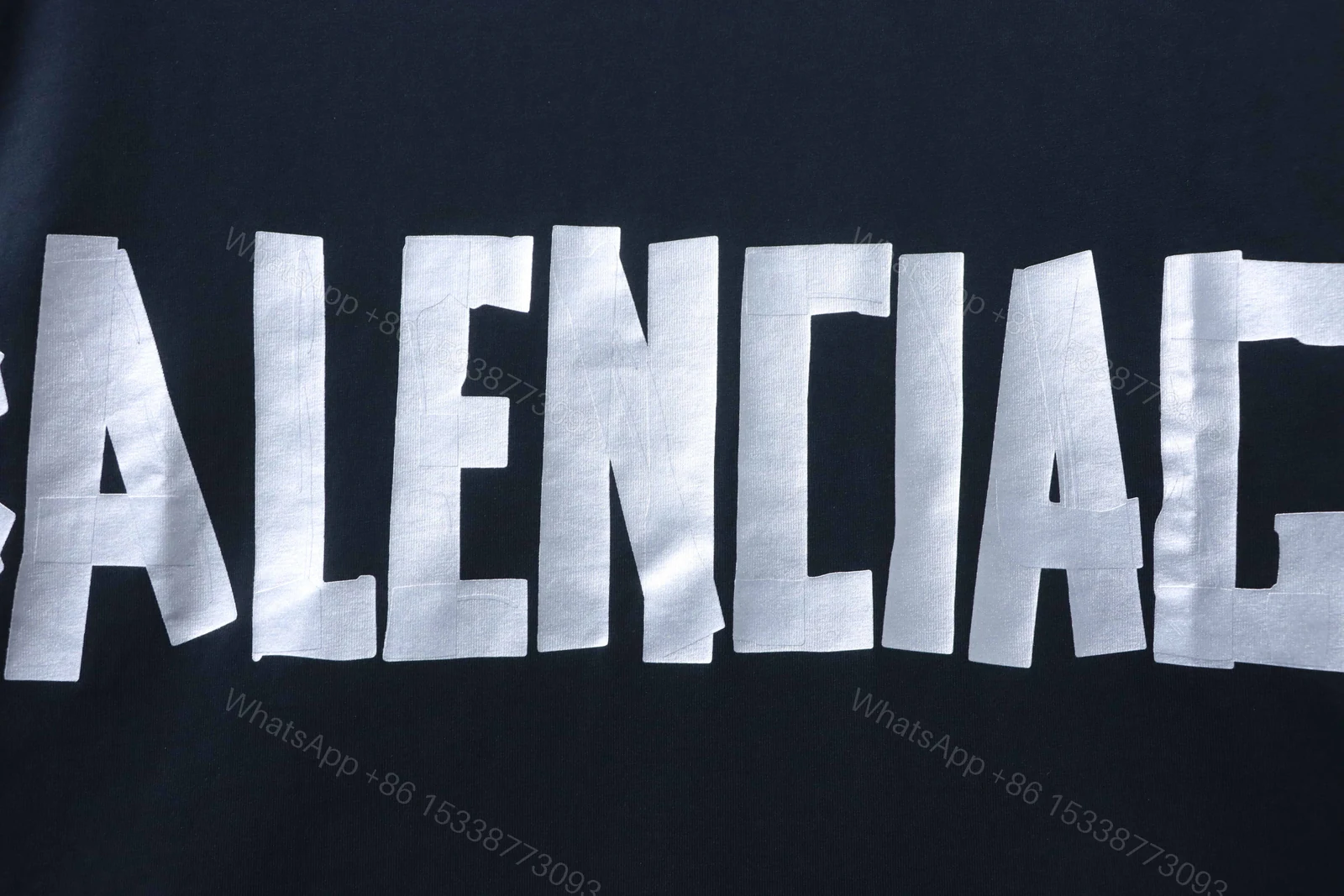View 4 of Balenciaga Clothes 25SS American Paper Tape Short-Sleeve T-Shirt black