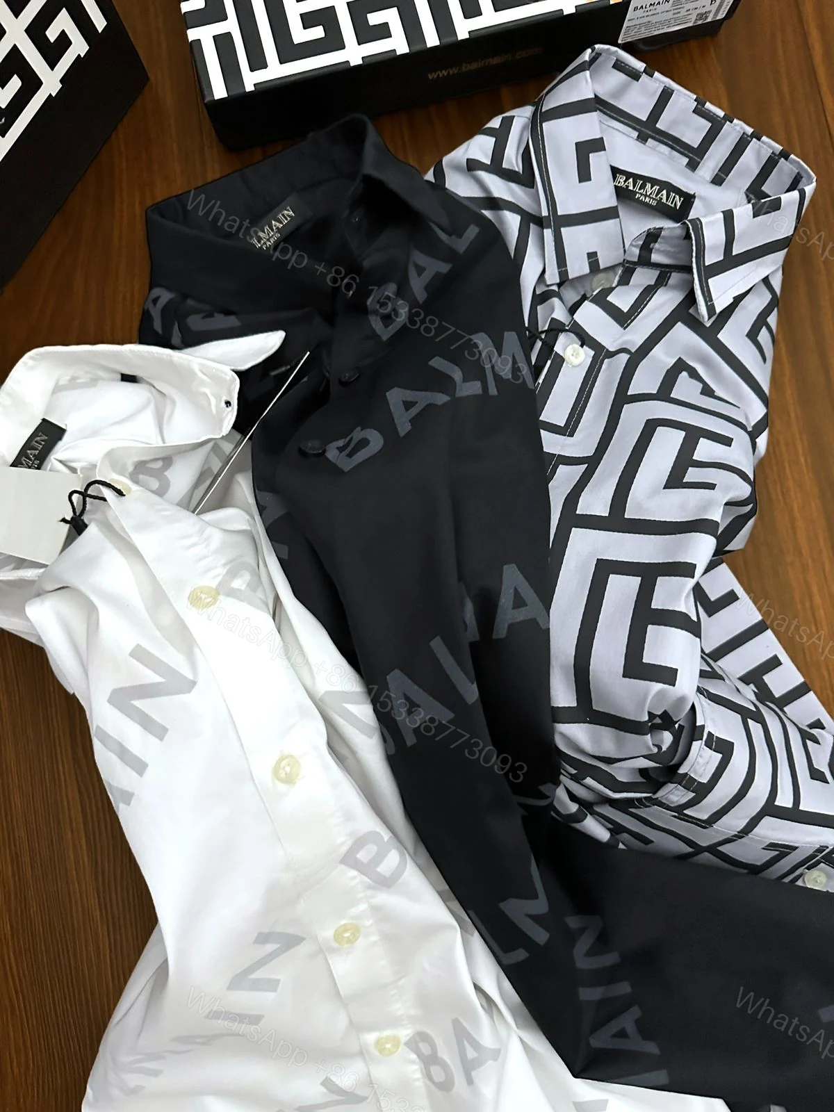 View 3 of BUY FIRST COPY BALMAIN LUXURY SUMMER FASHION SHIRTS