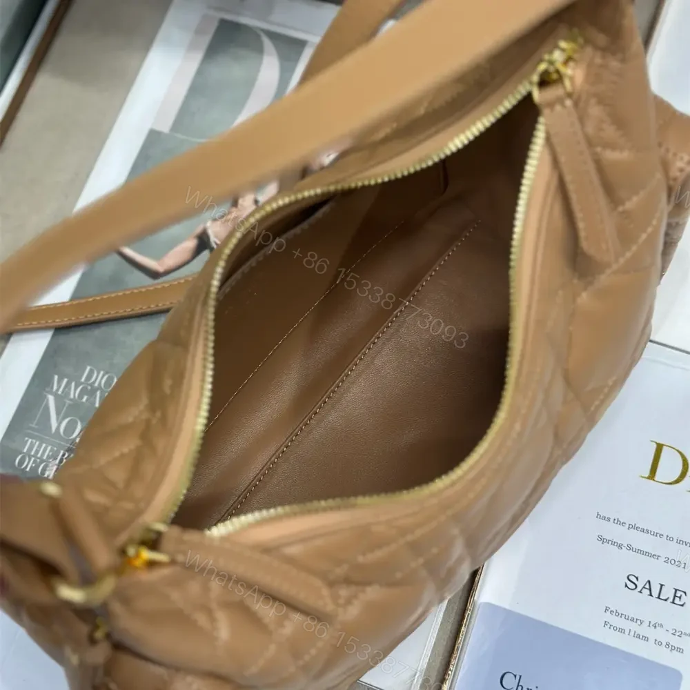 View 7 of 高仿Dior*D-Dream系列M63234UU小羊皮單肩包中號棕色免檢版