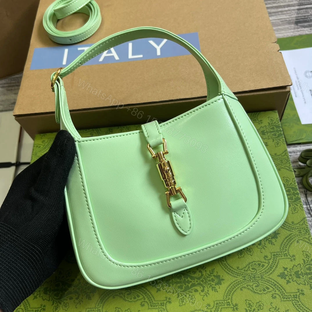 View 2 of GG JACKIE MINI 19 SHOULDER BAG IN LIGHT GREEN CALFSKIN