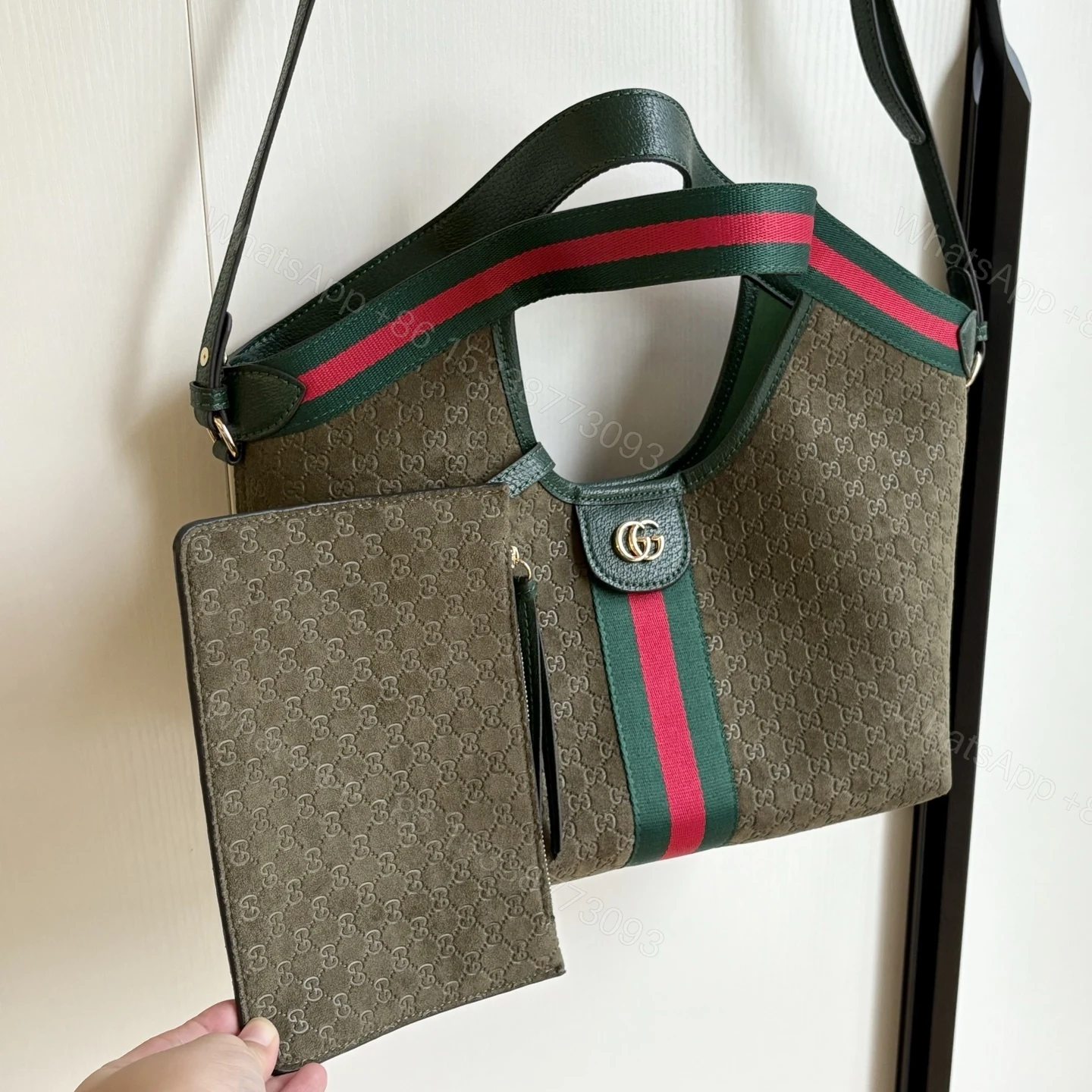 View 4 of Gucci Giglio Small Tote Bag Dark Green 25Cm