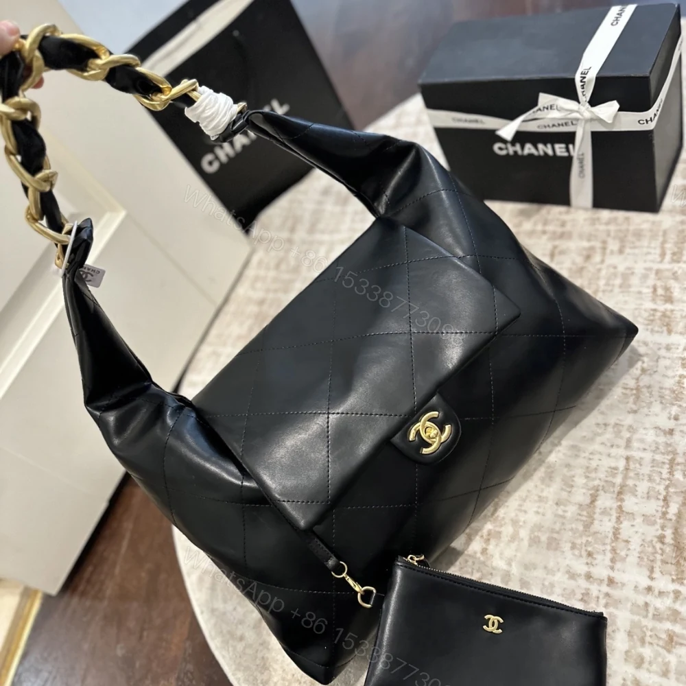 View 2 of Chanel Maxi Hobo Bag Black 43Cm