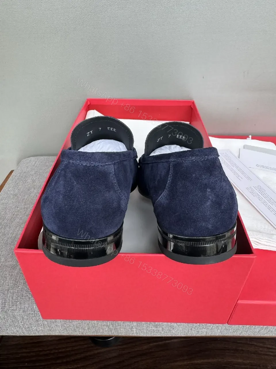 View 3 of Navy Suede Slip-Ons: Luxury Everyday Comfort Shoes
