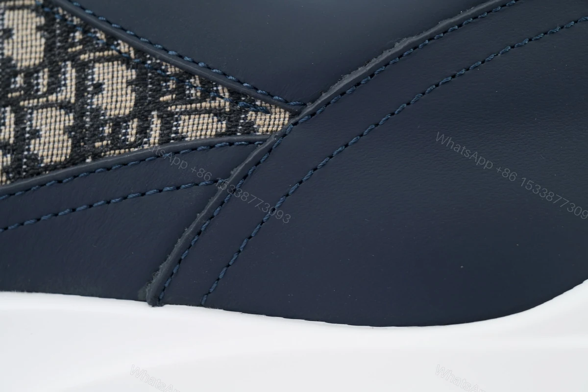 View 3 of Dior B25 Runner Navy Blue Oblique Jacquard 3SN299ZIR_H561