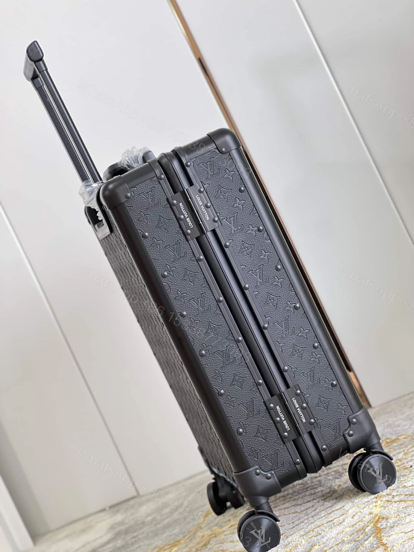 View 4 of Louis Vuitton Horizon Rolling Trunk Suitcase Monogram Eclipse Coated Canvas Black 55Cm