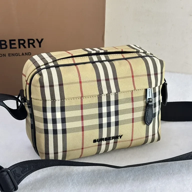 View 9 of Mini Burberry-Check Crossbody: Refined Utility Bag