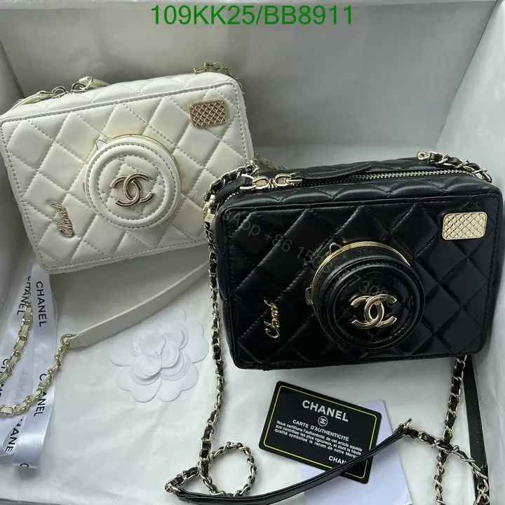 View 3 of Chanel Genuine Leather Crossbody Black Camera Bag BB4829