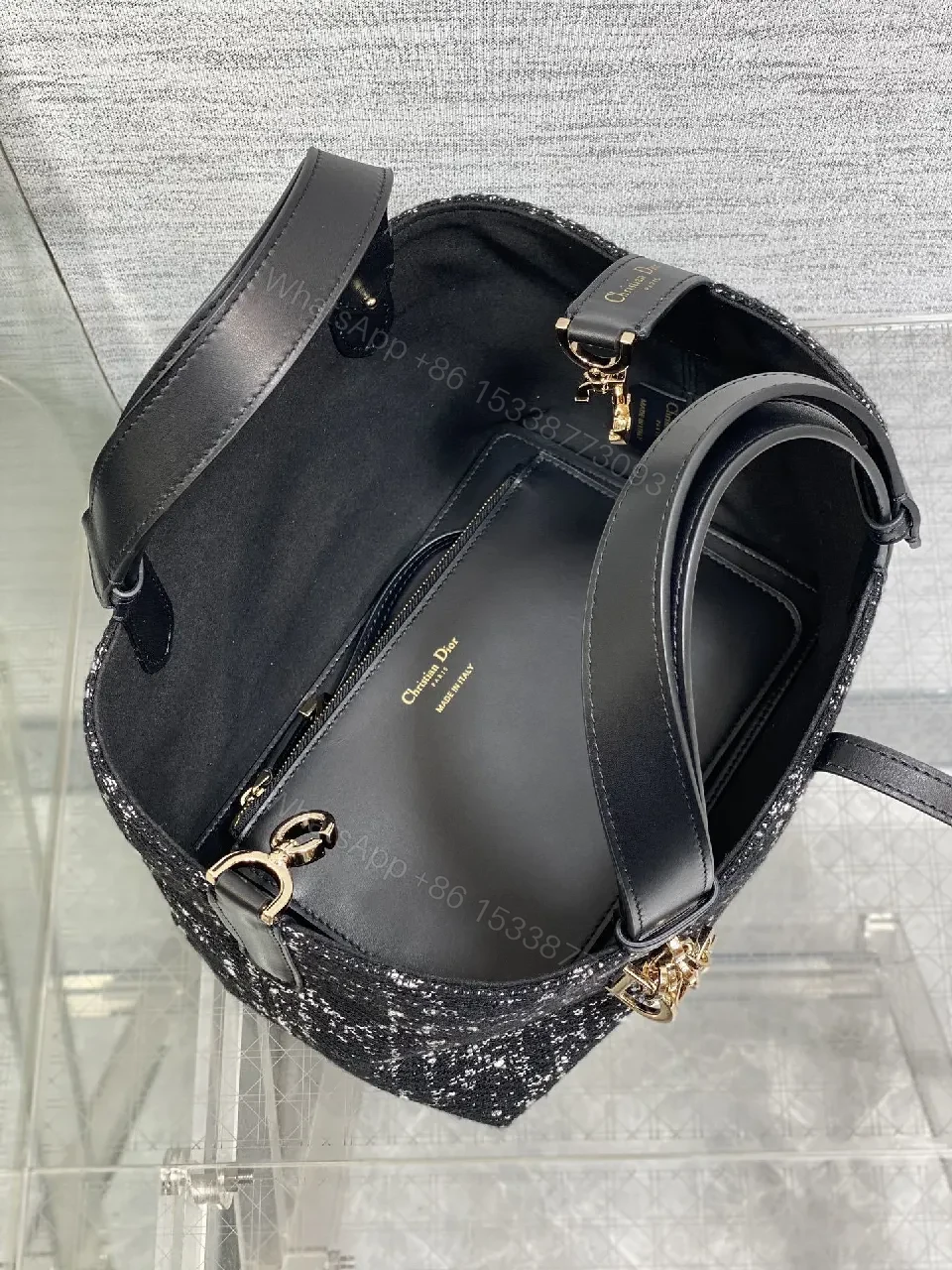 View 2 of Chic Sequin Satchel: Luxe Gold Charm Everyday Glamour