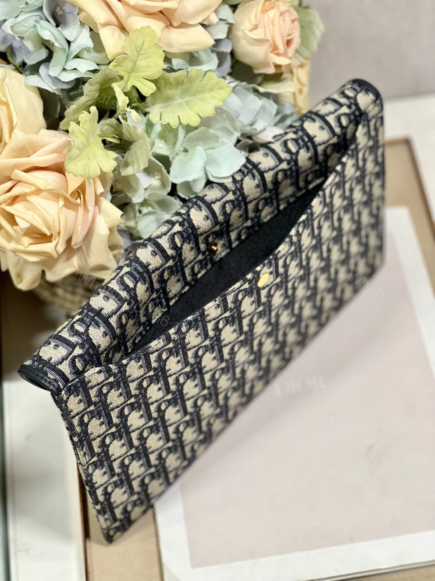View 7 of Dior 30 Montaigne Avenue Monogram Handbag Like Auth 30x18x2cm