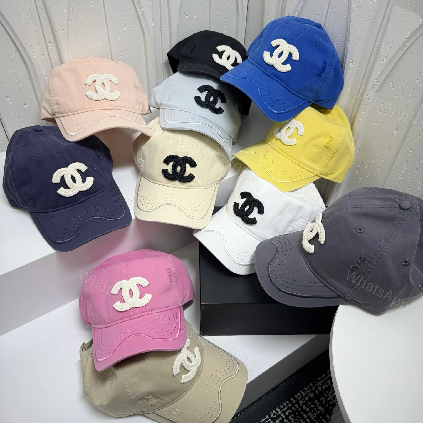 Chanel高仿棒球帽男女款多色刺繡雙C設計小香風百搭款 — view 1