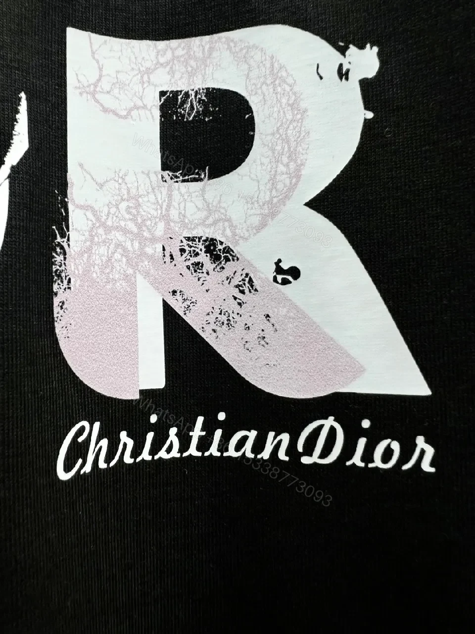 View 6 of Black Cotton Tee — Subtle Luxury Graphic Top