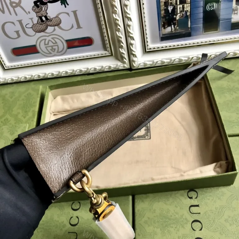 View 5 of Monogram Luxe: G GG Clutch in Leather Trim