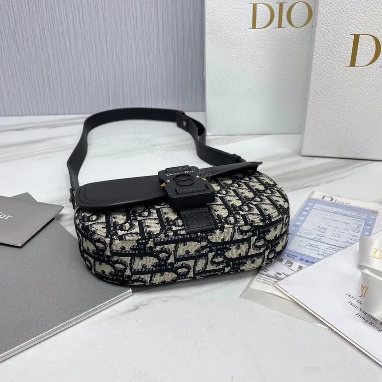 View 5 of Compact Dior-Inspired Crossbody: Elliptical Charm Bag