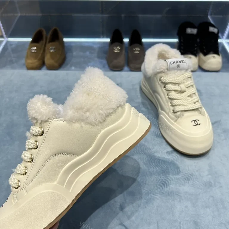 View 5 of Chanel-Inspired Cozy High-Top Sneakers: Luxe Comfort