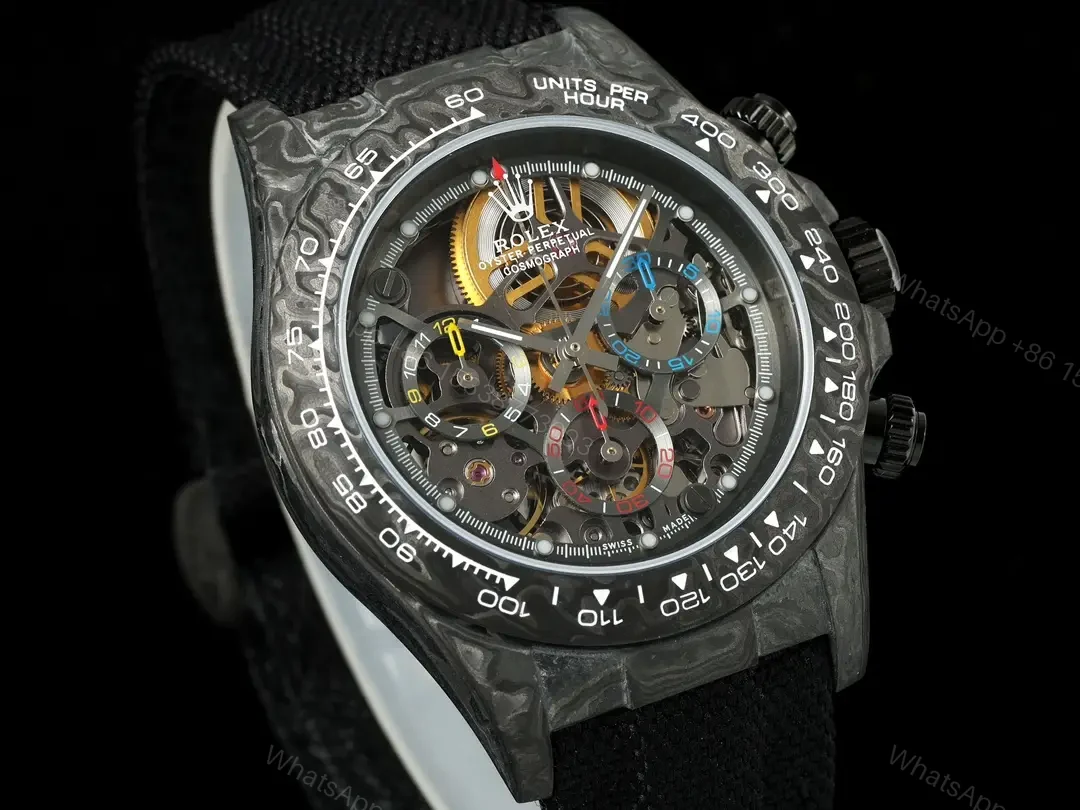 View 2 of Rolex Daytona Carbon Fiber Skeleton Dial Automatic Watch RLX-DAY-CARBON-4130-SKL