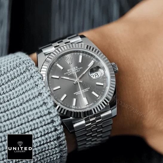 View 6 of Rolex Datejust 126334-0014 Grey Dial Replica