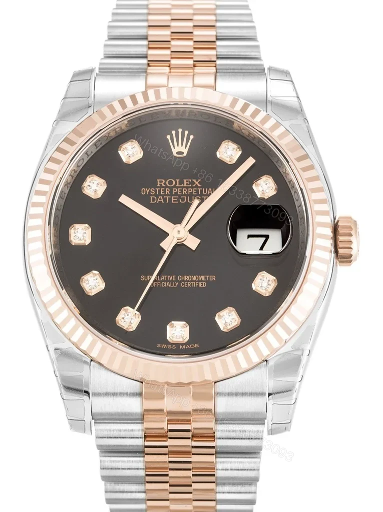 Replica Rolex Datejust Black Dial 116231-3 36 mm — view 1
