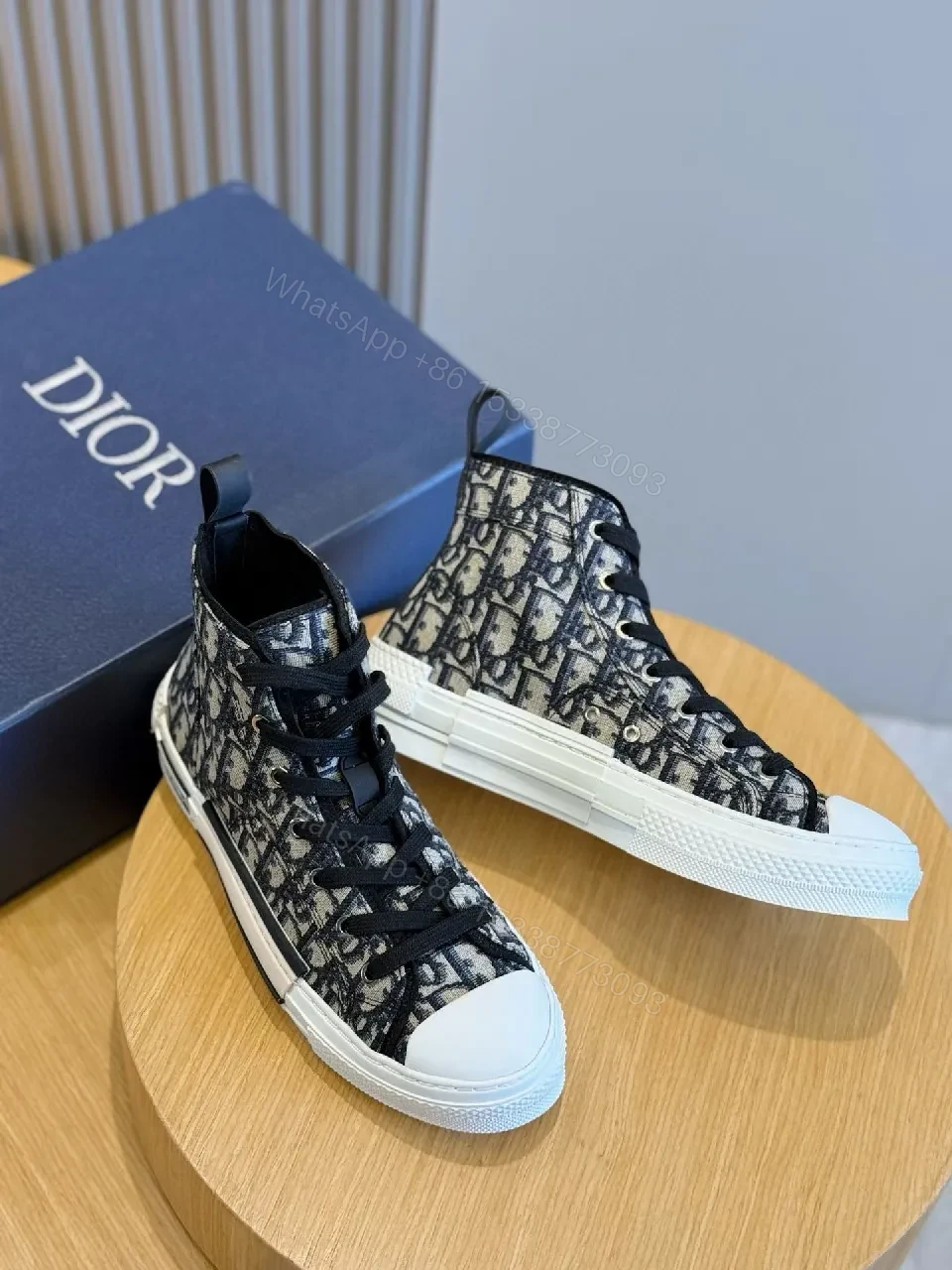 View 2 of Patterned High-Top Sneakers: Luxe Texture, All-Day Comfort