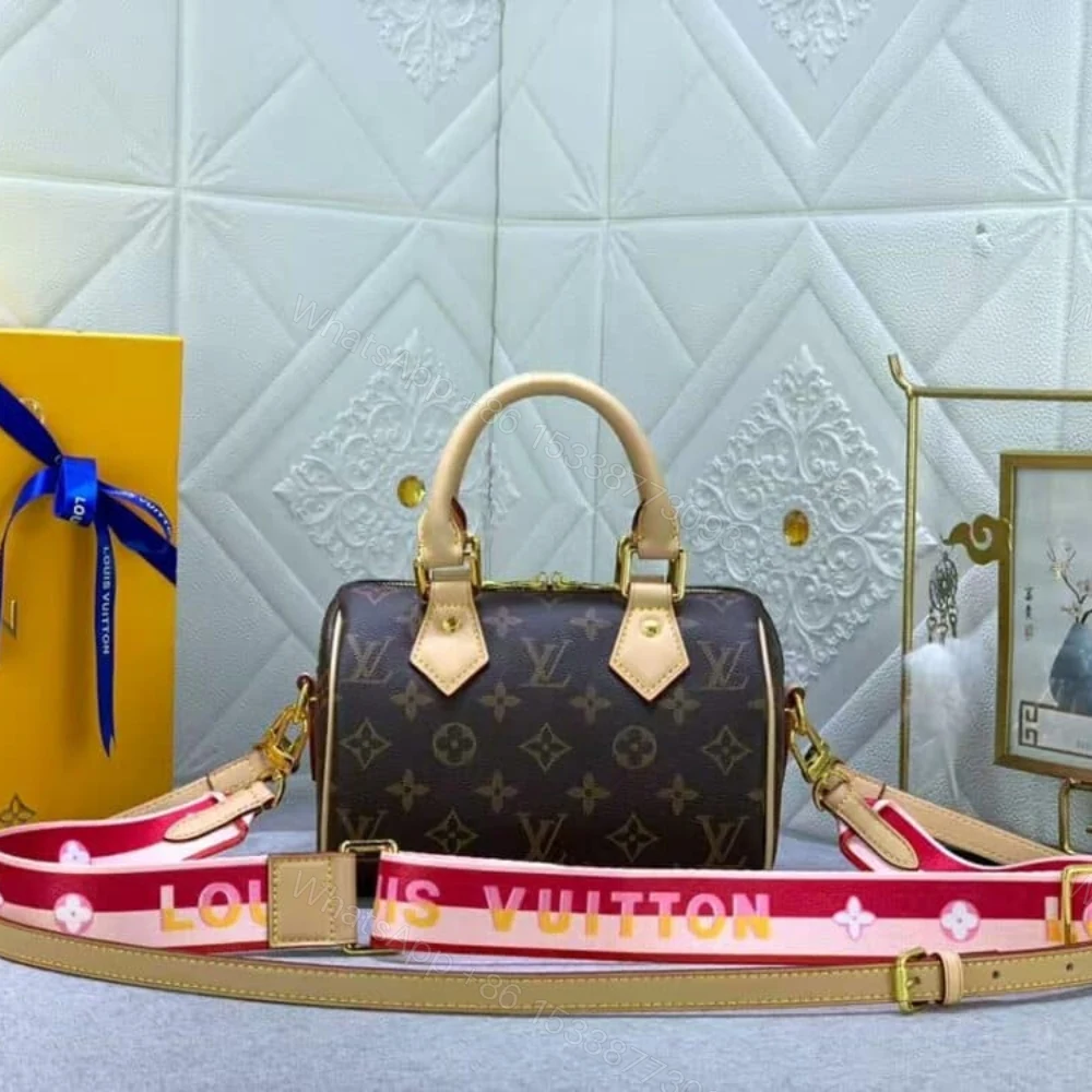 View 2 of Louis Vuitton Speedy Bandoulière 20 Fuchsia Red Strap 20Cm M45948