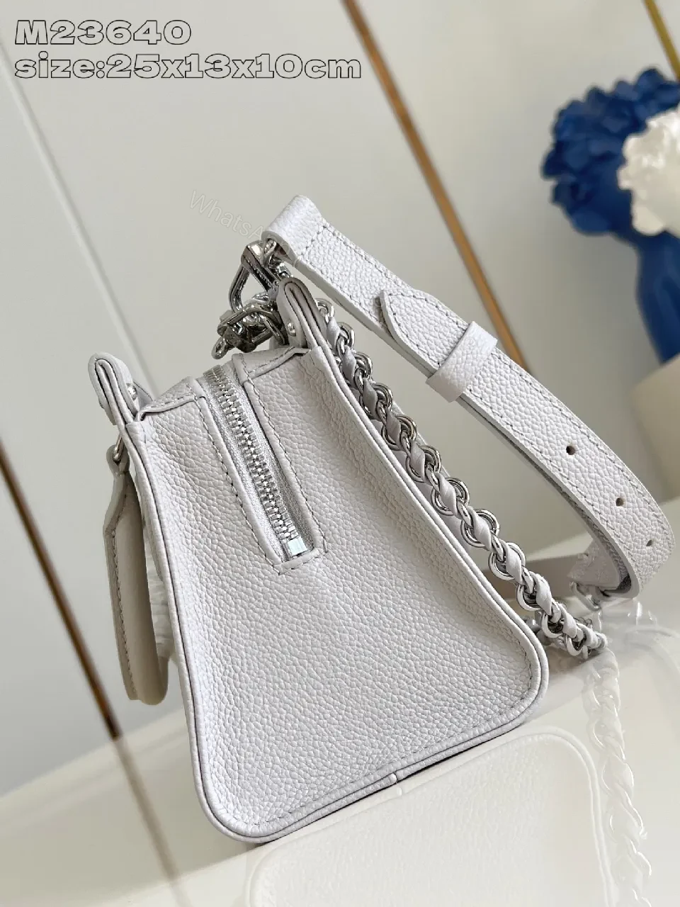 View 4 of Monogram Embossed Leather Tote: Structured Luxury Bag
