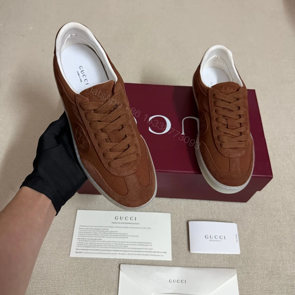 View 5 of Gucci Men G75 Sneaker Light Brown Suede
