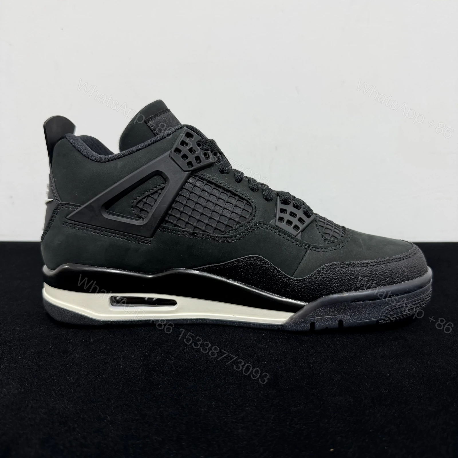 View 2 of Air Jordan 4 Retro Nigel Sylvester Brick by Brick Black