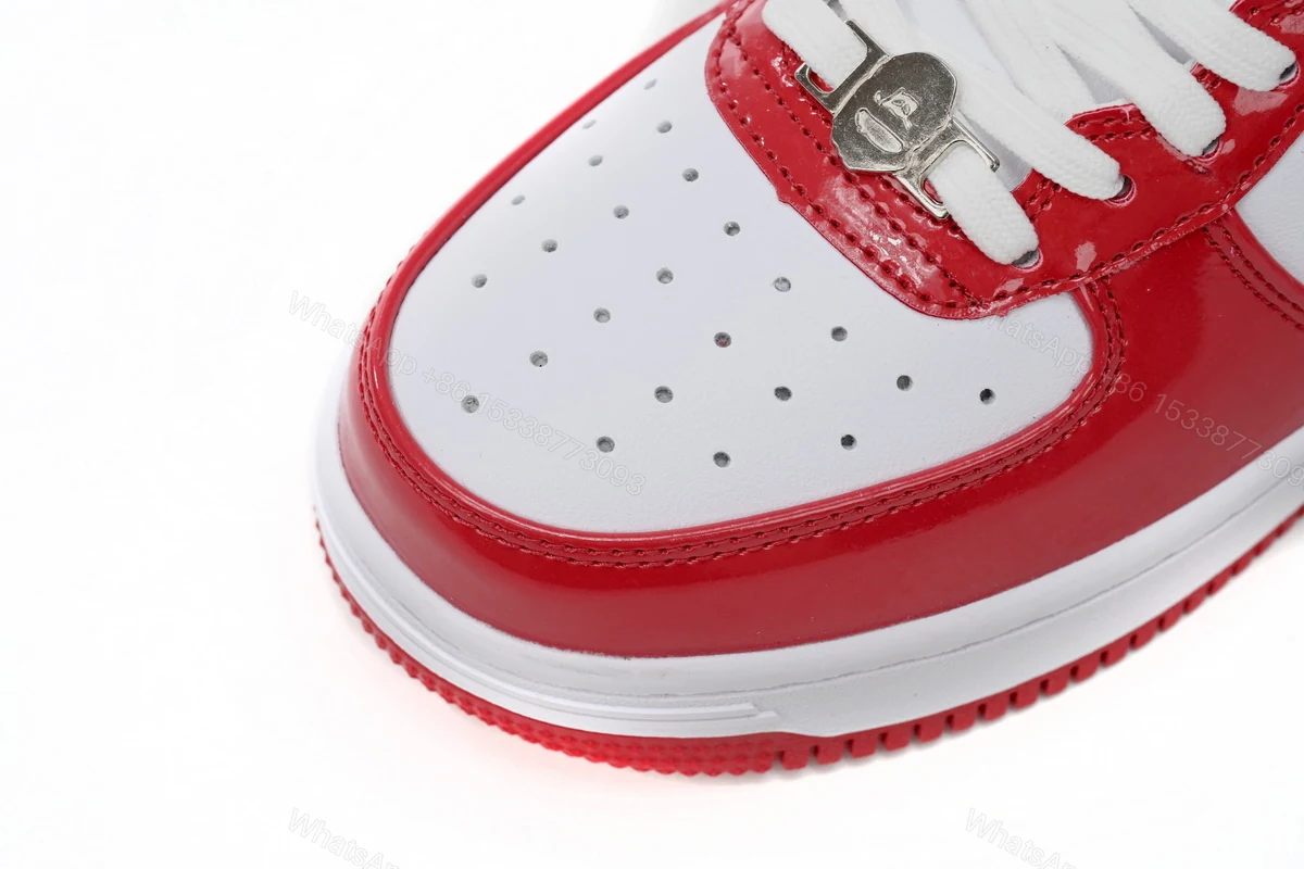 View 7 of Cheap Fake BapeSta Low Red And White Mirror Surface 1170 191 022