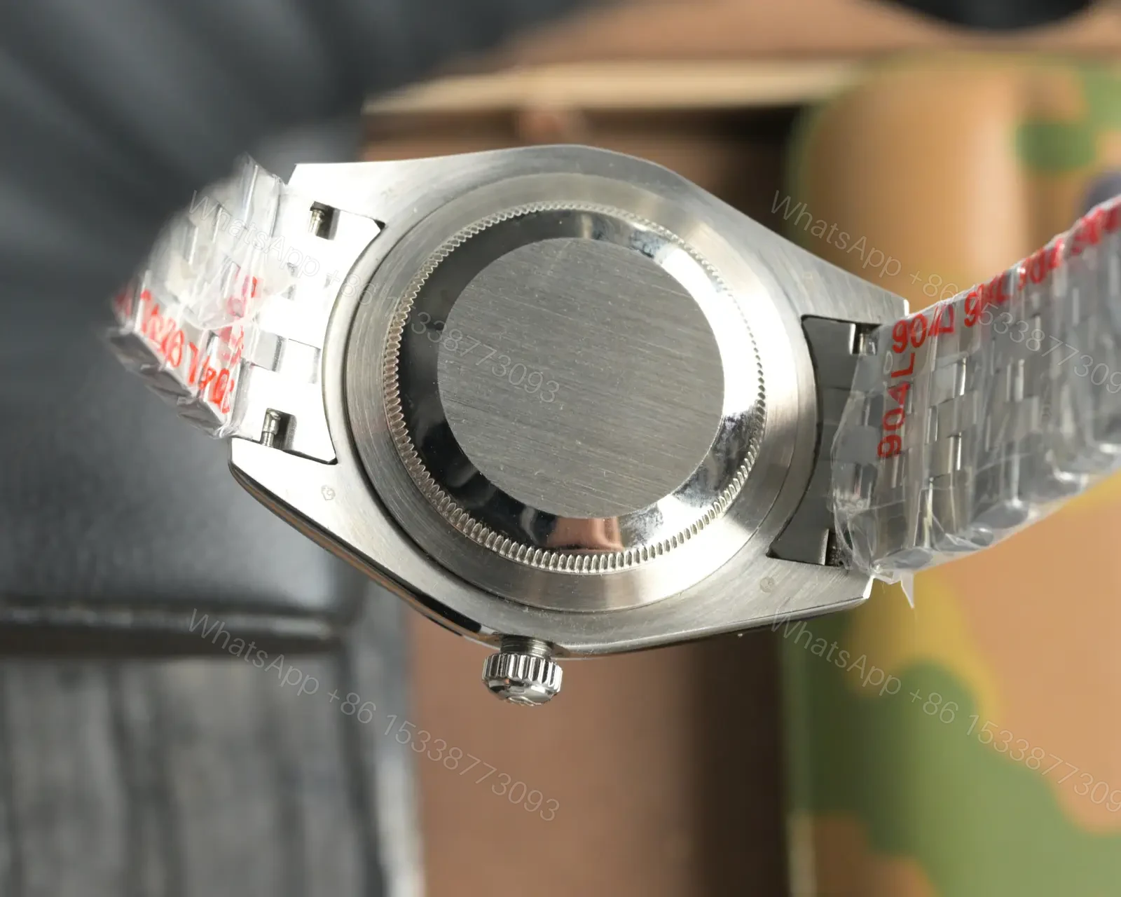 View 9 of Rolex Datejust 41 Stainless Steel Fluted Slate – Roman Grey Dial Jubilee 126334-0022