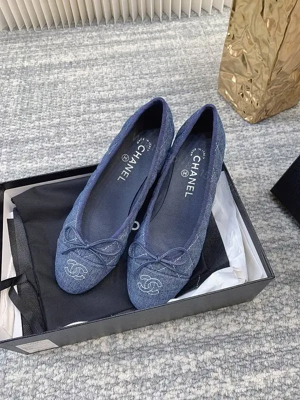 Navy Denim Slip-Ons: Subtle Logo Comfort Shoes — view 1