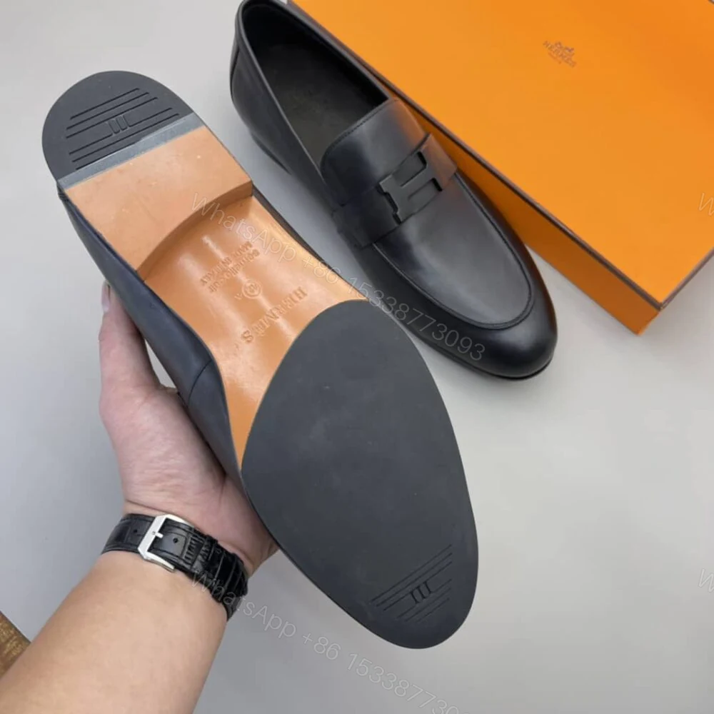 View 5 of Hermes Paris Loafer Black With Black Metal H232903ZA02395