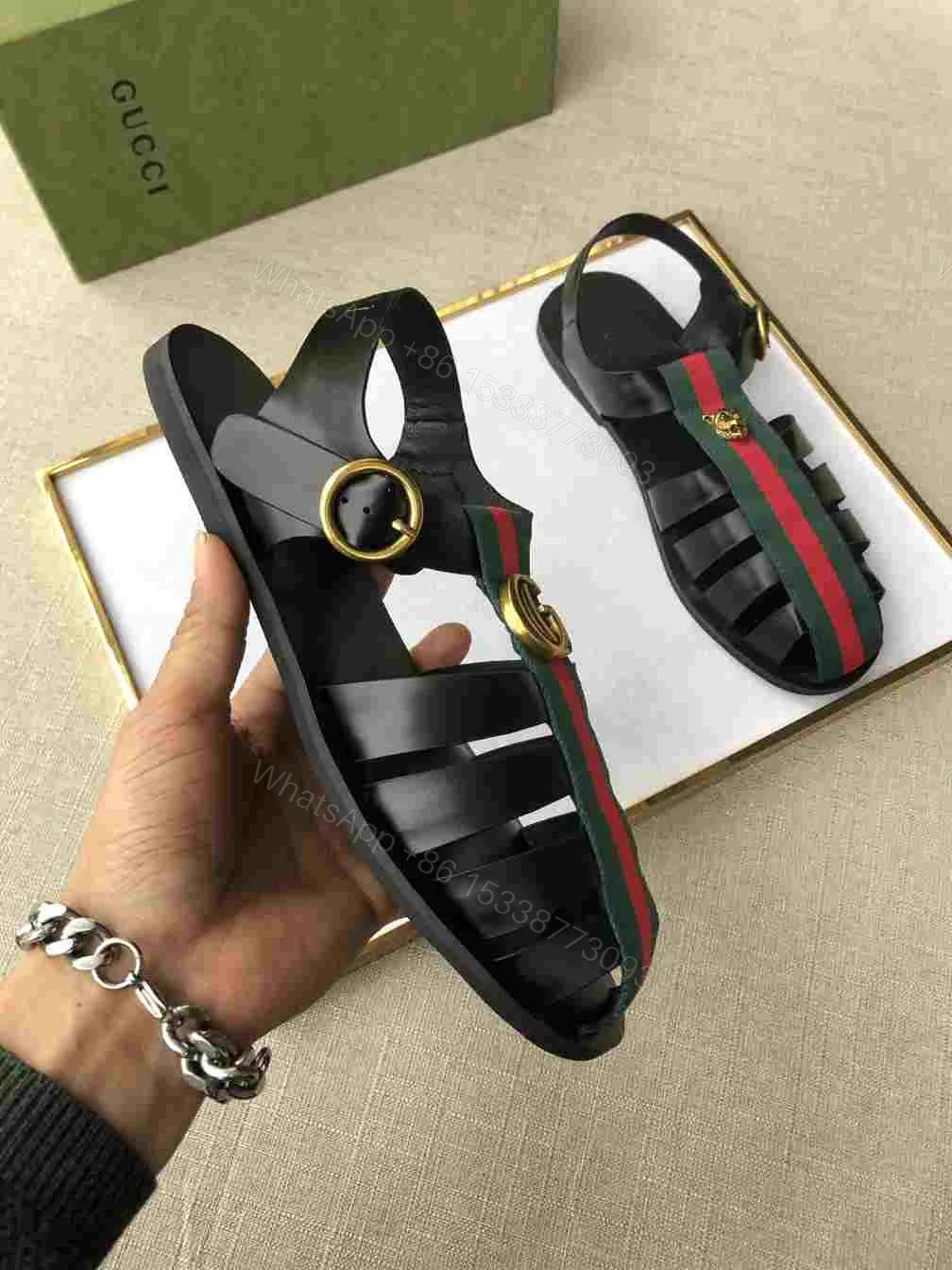View 2 of GUCCI SANDAL WITH DOUBLE G – SDG010