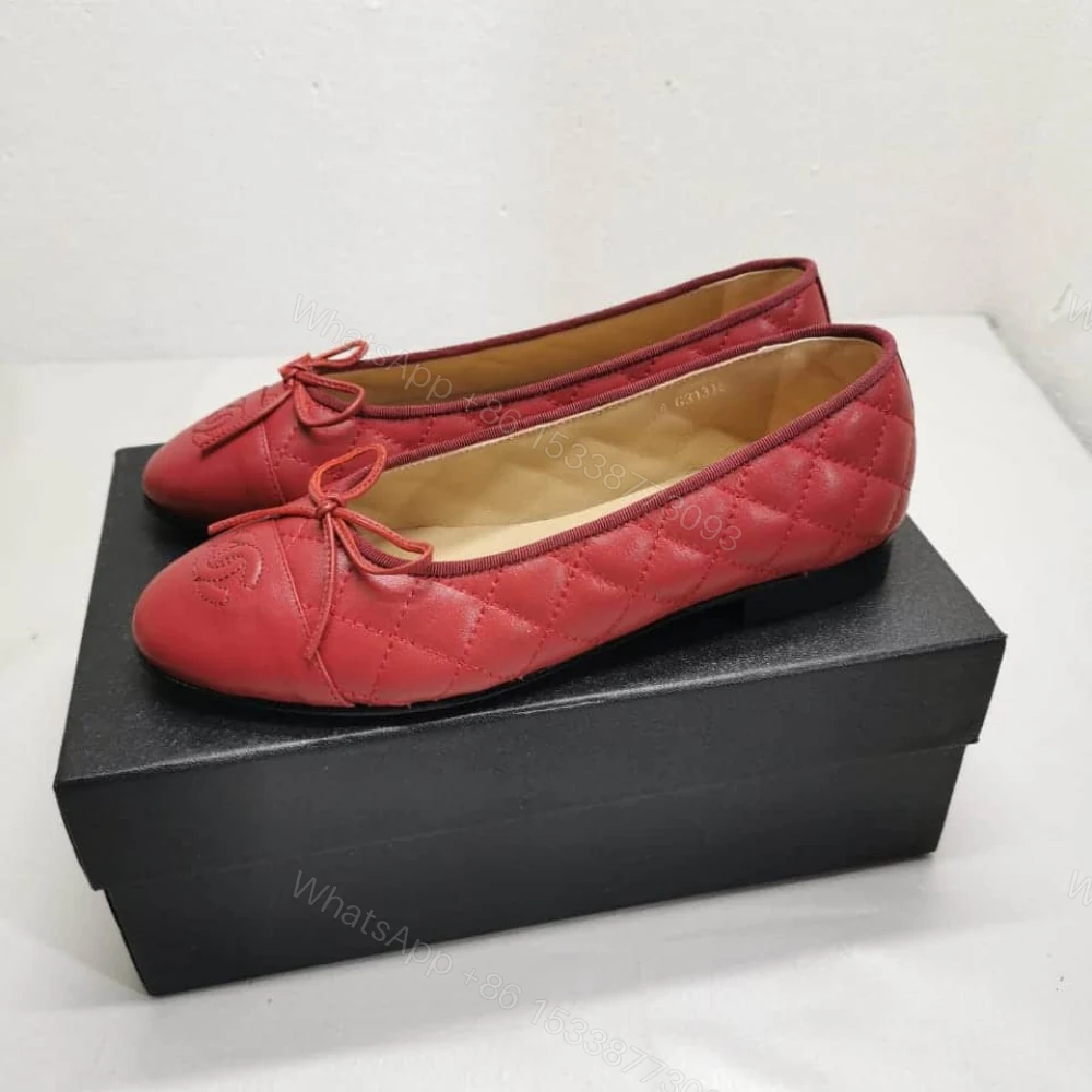 View 2 of Chanel Ballerina Flat Shoes In Red