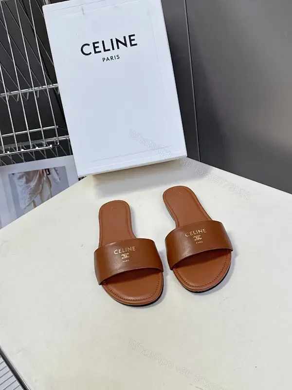Effortless Leather Slides: Refined Minimalist Sandals — view 1