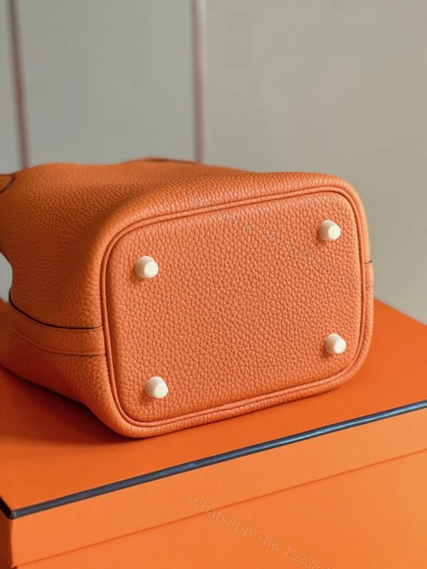 View 8 of Hermes Picotin 18 Orange Togo Leather Gold Hardware