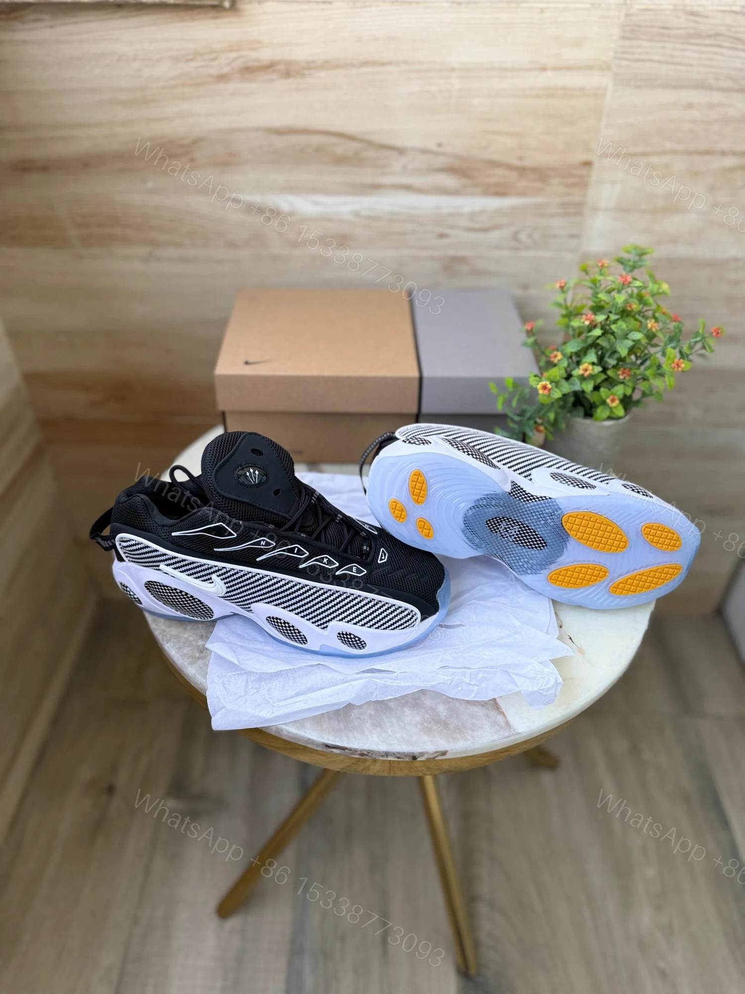 View 2 of NIKE GLIDE X NOCTA PREMIUM BLACK WHITE SHOES FOR MEN