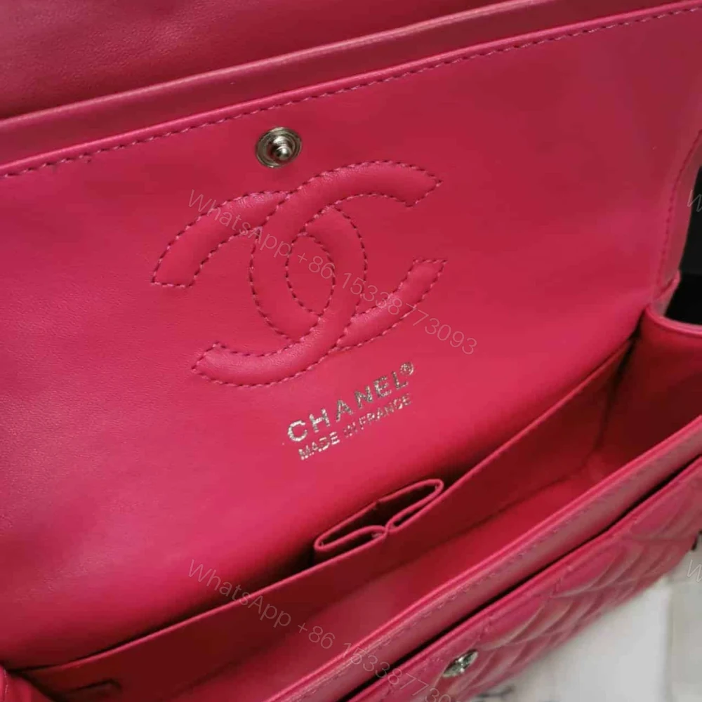 View 6 of Chanel Medium Classic Flap Silver Hardware Pink 25Cm