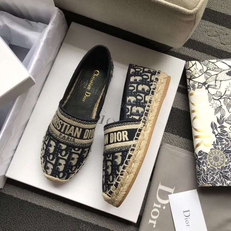 View 2 of Chic Monogram Dior Espadrille Slip-Ons: Everyday Luxury
