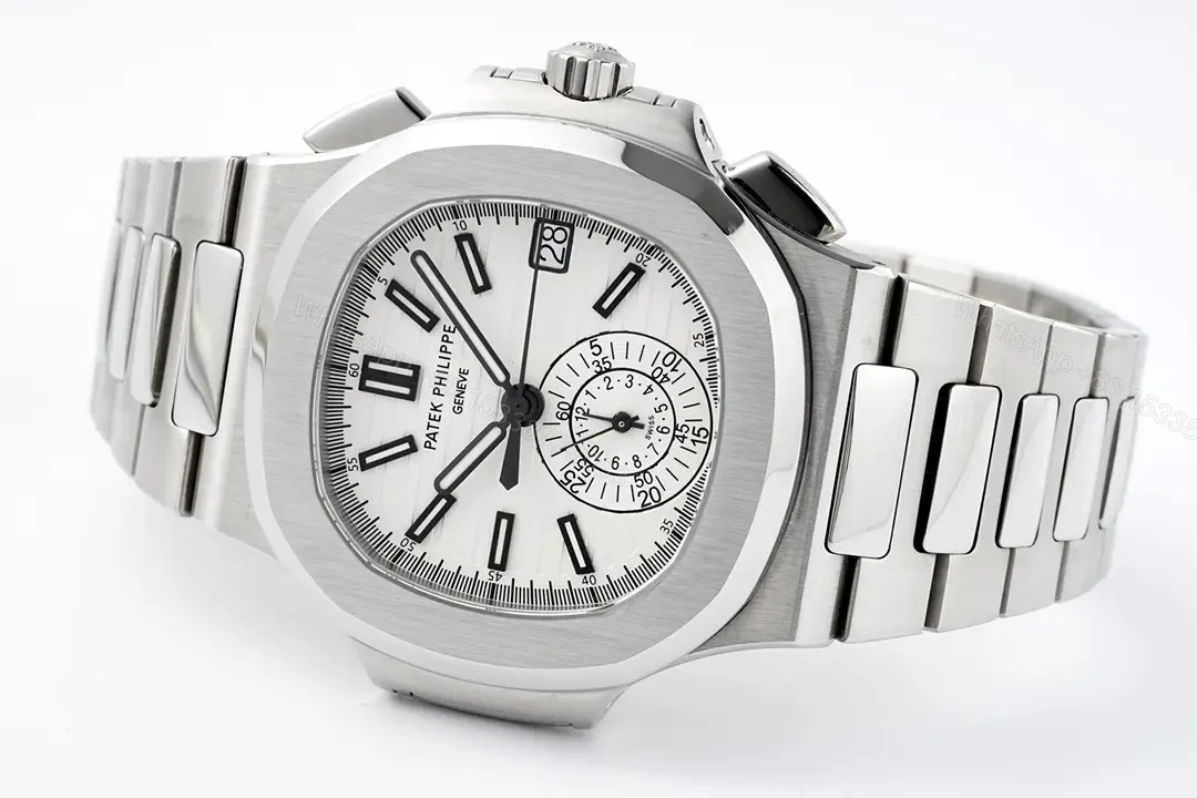 View 6 of Patek Philippe Silver Nautilus Chronograph Watch